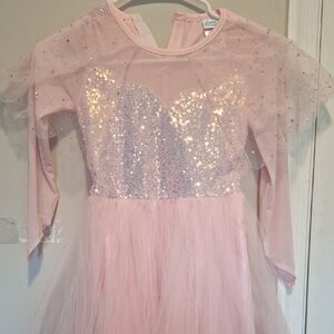 Glittery Pink Kids Dance Costume